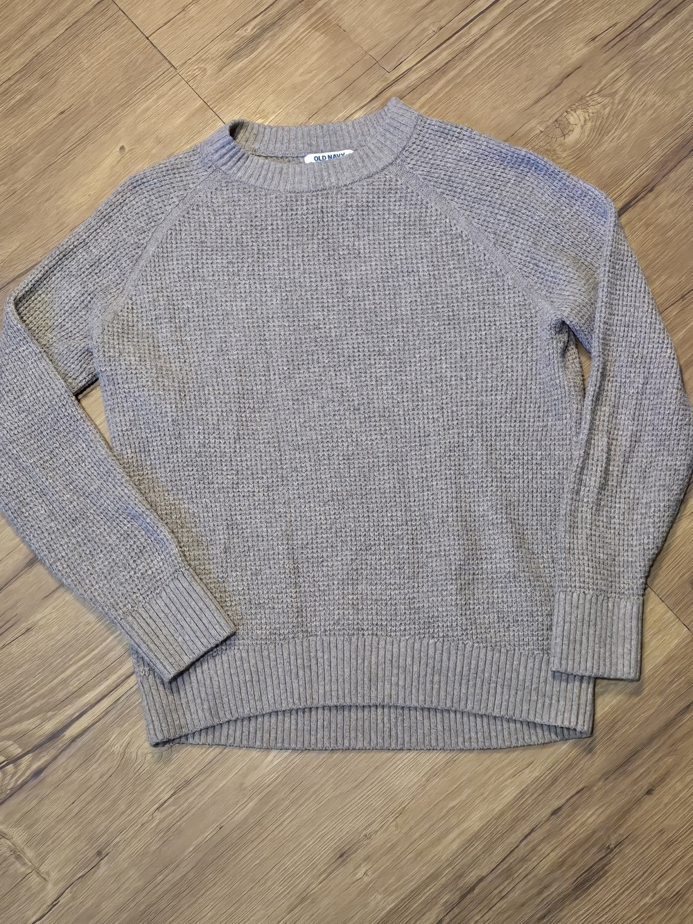 Old Navy Light Brown Waffle Knit Crewneck Sosoft Sweater - Small